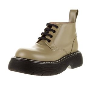 Authentic Bottega Veneta Lug Sole Leather Ankle Boots as seen on Kourtney